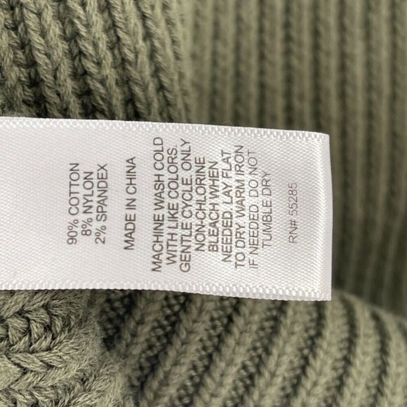 Express Cropped Ribbed Sweater Knit Halter Tank Top Sleeveless Olive Green Large - Picture 6 of 6